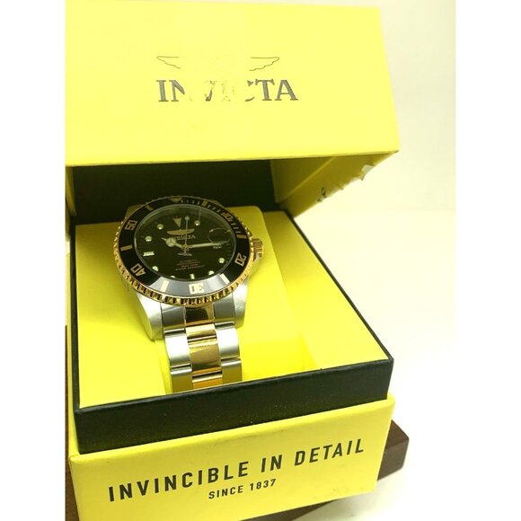 Invicta Men's Watch 36973 Pro Diver Automatic Black Dial Two Tone Steel 44mm - Picture 3 of 15